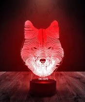 Lampka LED 3D Plexido Wilk