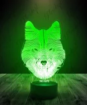 Lampka LED 3D Plexido Wilk