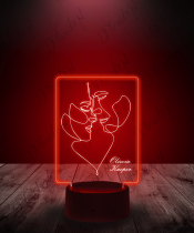 lampka_led_3d_plexido_prezent_na_walentynki_lineart_pocałunek