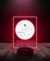 Lampka LED 3D Plexido Prezent na Walentynki Mapa Miłosna - 1