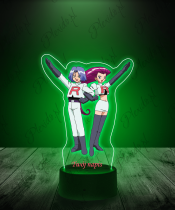 Lampka LED 3D Plexido z Nadrukiem Team Rocket - 1