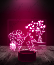 Lampka LED 3D Plexido SpongeBob i Skalmar - 1