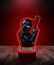 Lampka LED 3D Plexido z Nadrukiem CS Go Żołnierz - 2