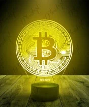 Lampka LED 3D Plexido Bitcoin